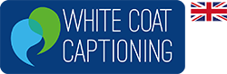 White Coat Captioning Logo